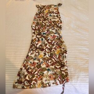 Vici Asymmetrical halter top backless dress size S- Mini - Floral Satin